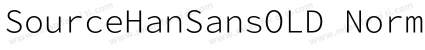 SourceHanSansOLD Normal字体转换